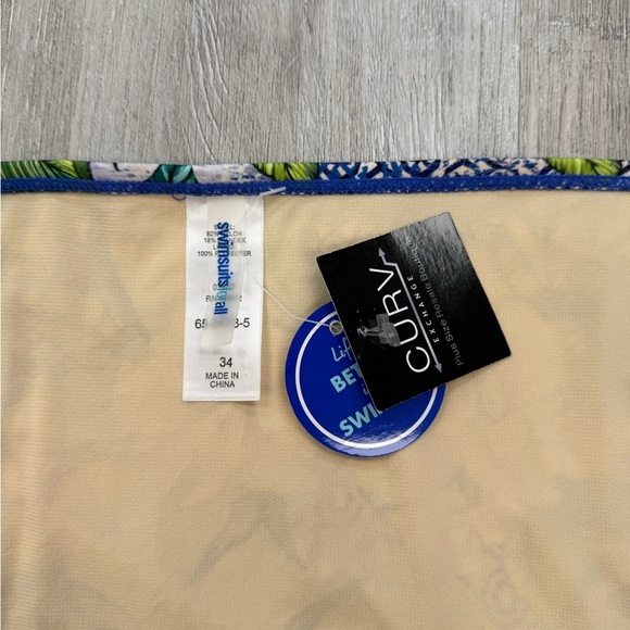 Swimsuits For All Tropical Bikini Bottoms - New - Size 34 - Picture 3 of 3